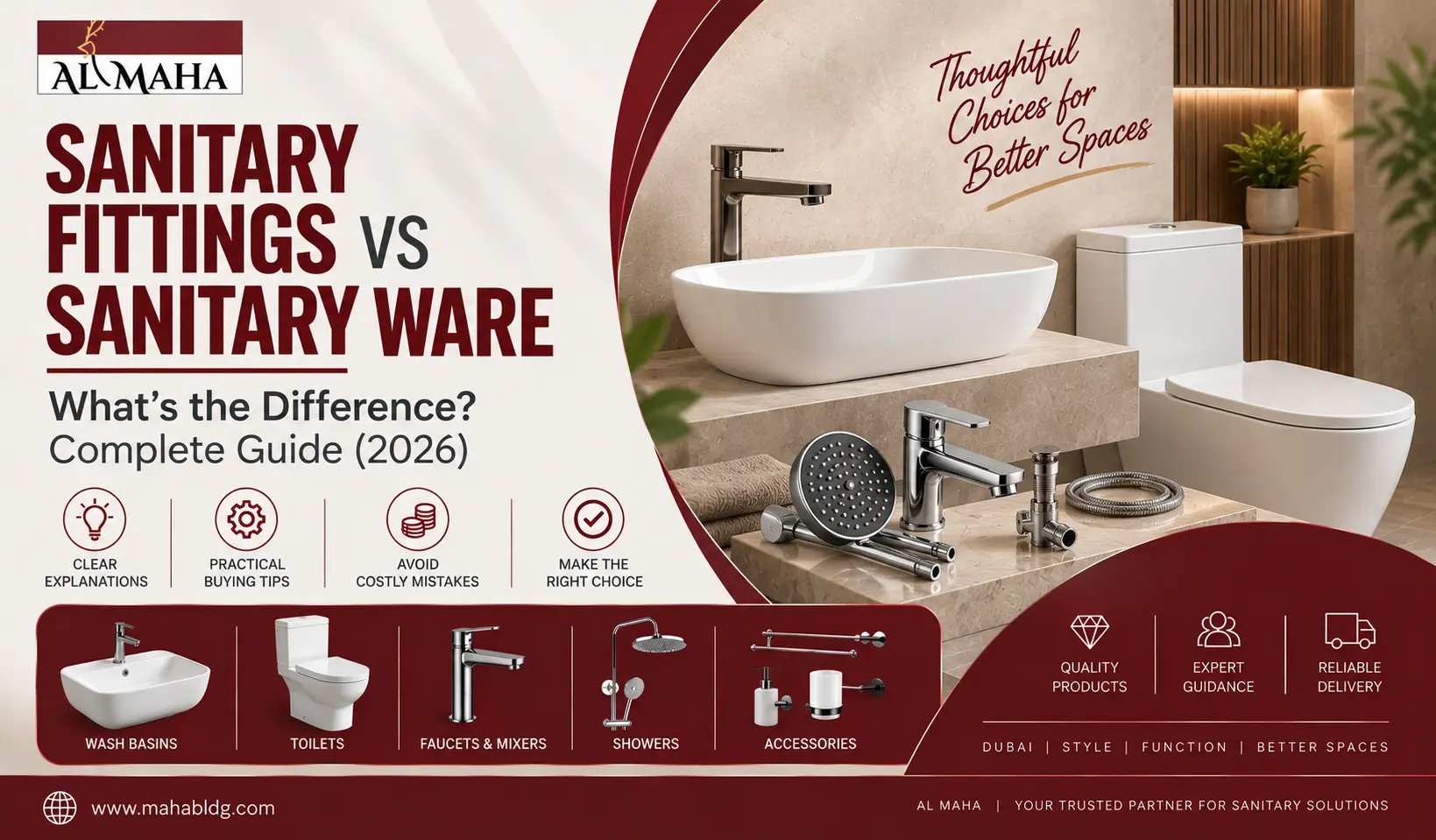 Sanitary Fittings vs Sanitary Ware: What's the Difference? Complete Guide (2026)